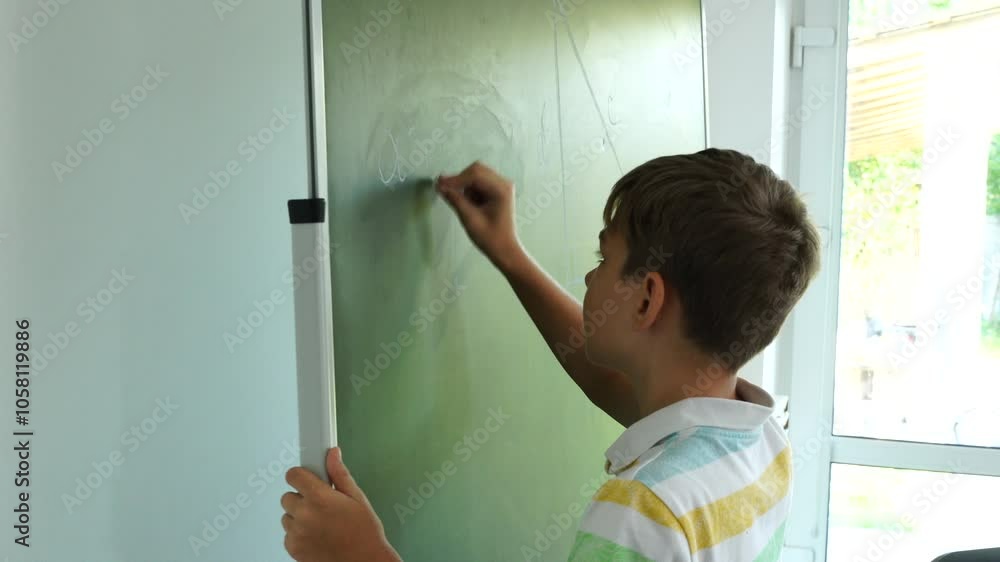 Male teacher and teenager boy on mathematics lesson Male teacher and teenager boy on mathematics lesson