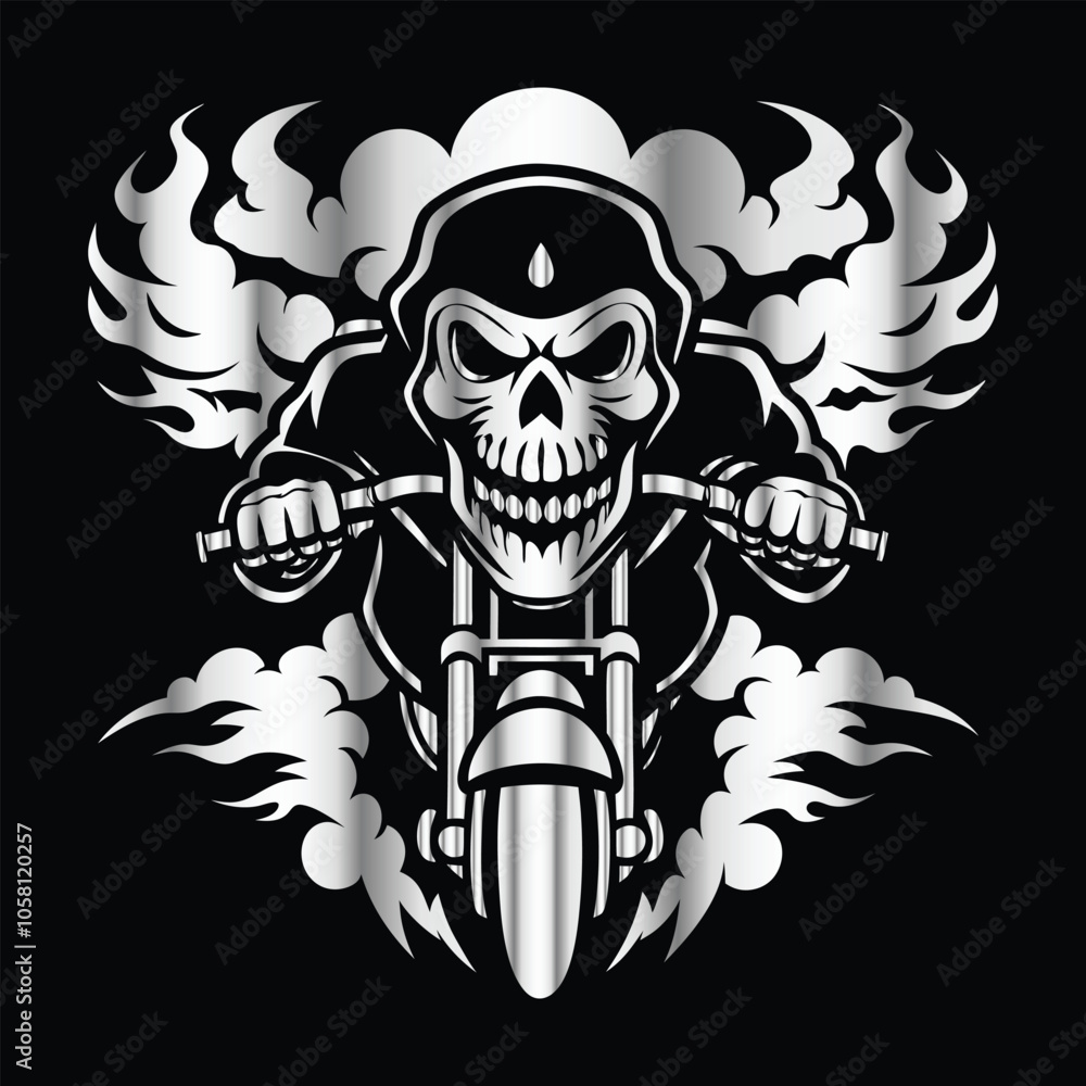 Death Rider: Classic Skull Biker Emblem for True Road Warriors
Death Rider: Classic Skull Biker Emblem for True Road Warriors
