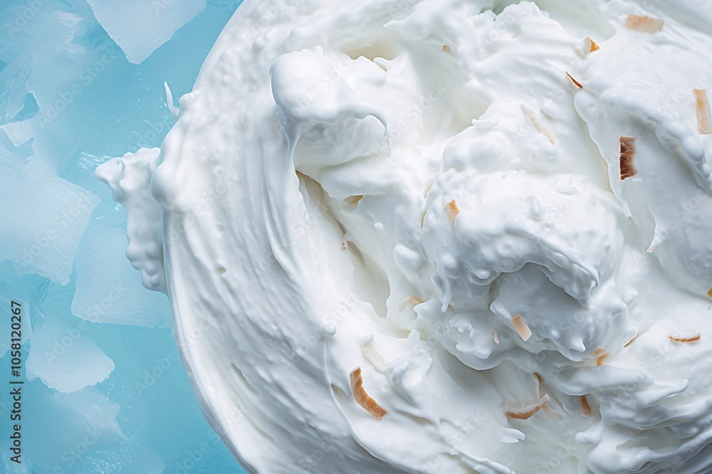 Obraz premium Coconut ice cream texture background