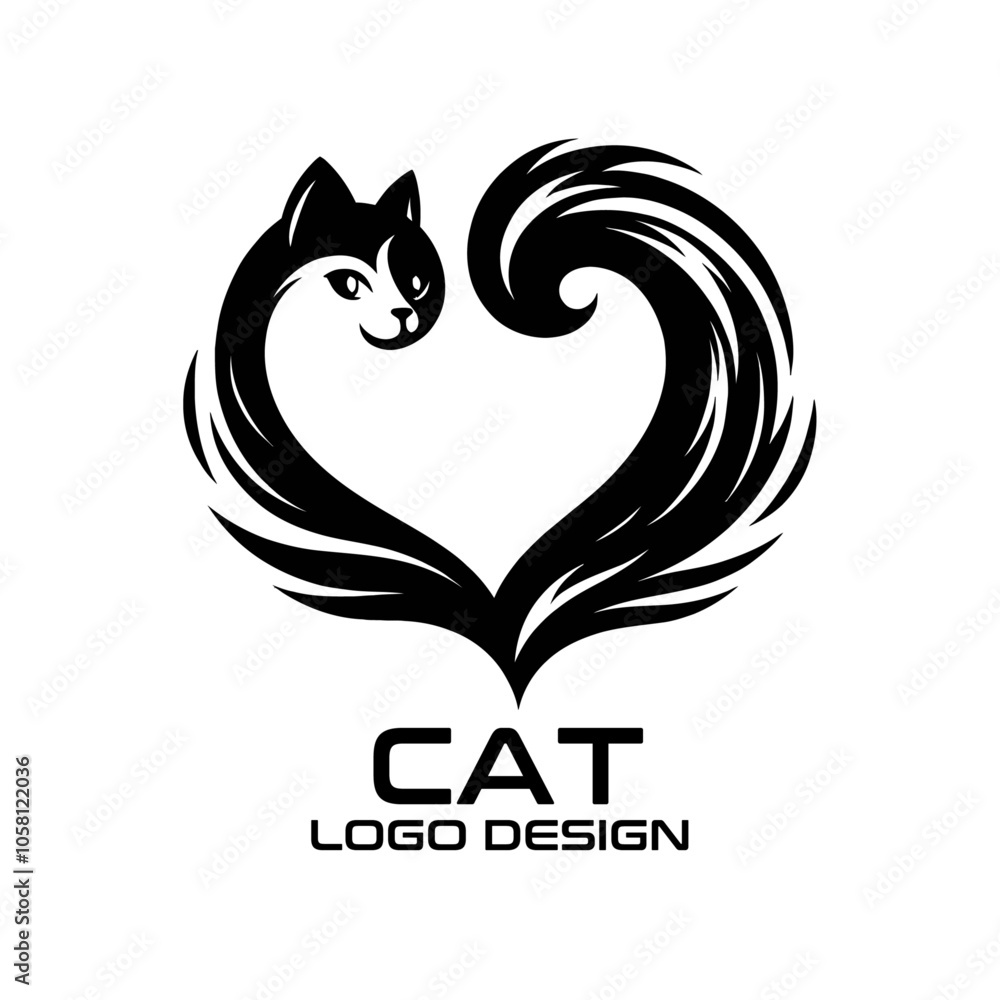 Cat Vector Logo Design Cat Vector Logo Design