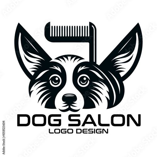Dog Salon Vector Logo Design
