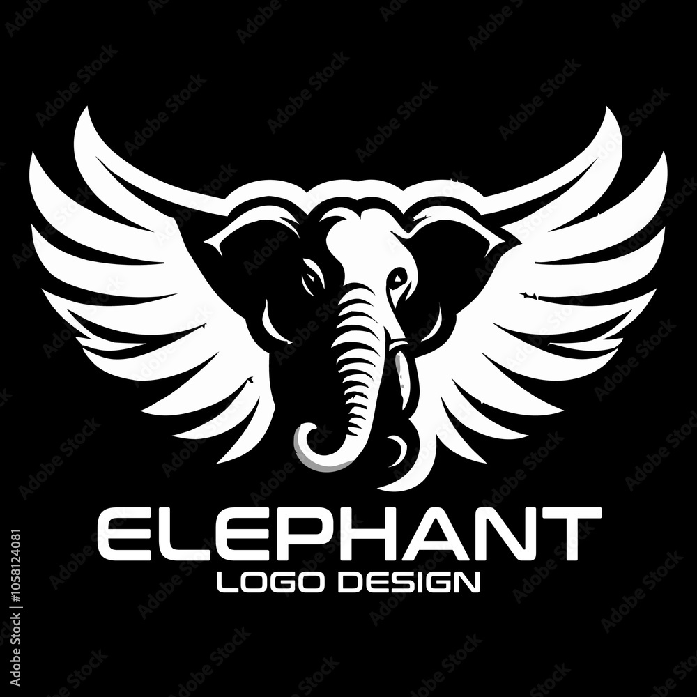 Obraz premium Elephants Vector Logo Design