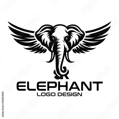 Elephants Vector Logo Design photo