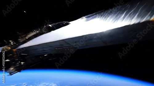 Sattelite in space with earth background