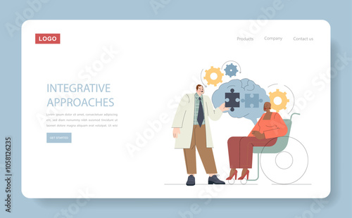 psychology. Flat Vector Illustration