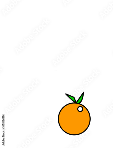 orange fruit with leaf