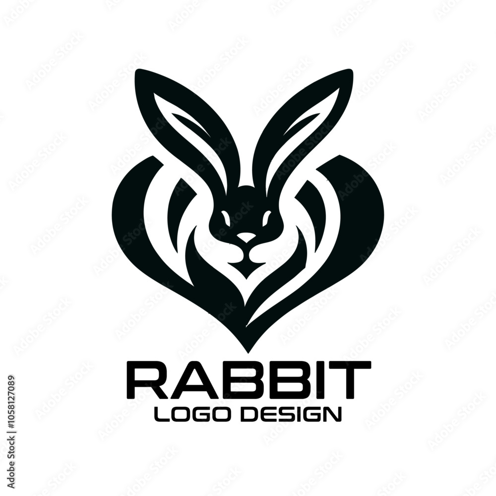 Rabbit Vector Logo Design Rabbit Vector Logo Design