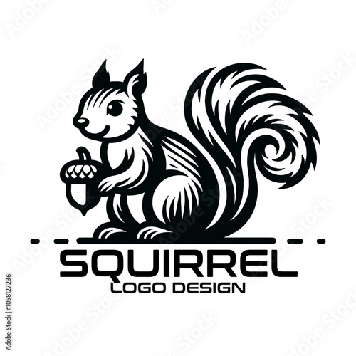 Squirrel Vector Logo Design photo