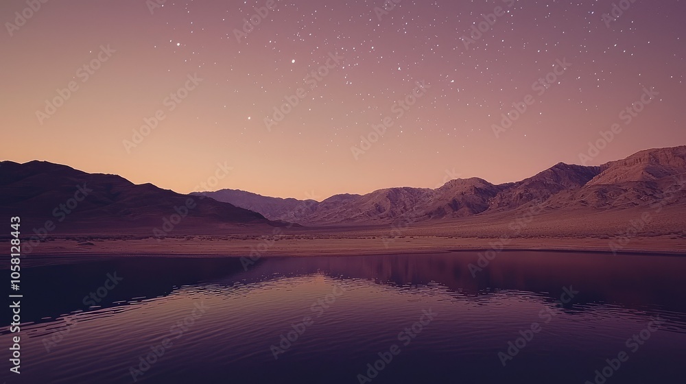 Fototapeta premium Serene Martian Landscape at Dusk