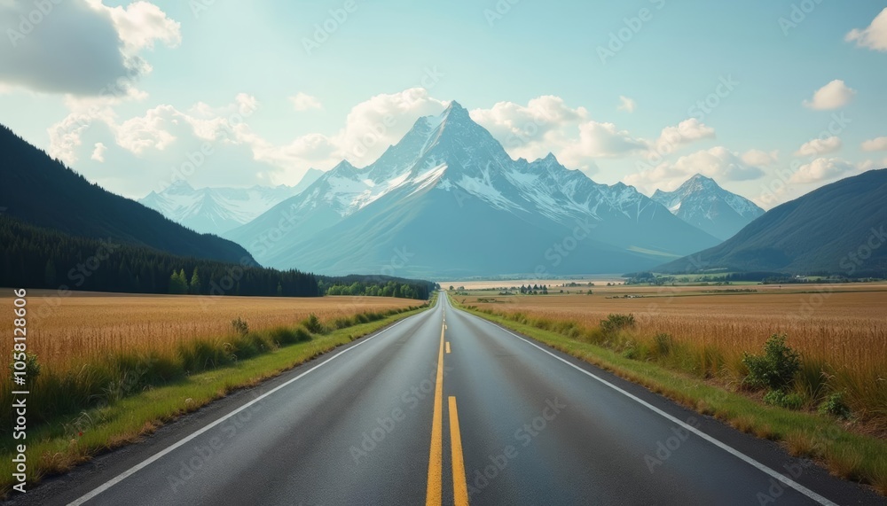 Exploring the majestic mountains on a scenic drive Exploring the majestic mountains on a scenic drive