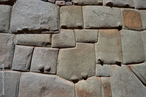 Inca stone walls in Cusco, Peru, a remarkable example of Inca architecture and craftsmanship