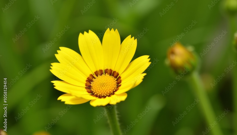 Bright and cheerful yellow flower in bloom Bright and cheerful yellow flower in bloom