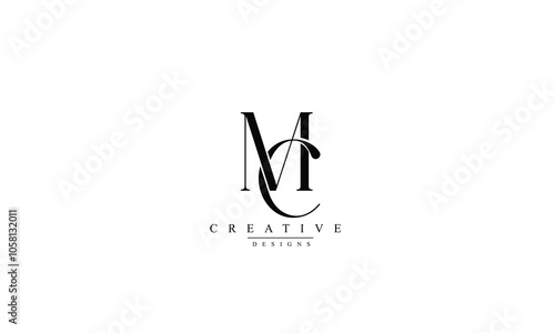 Alphabet letters Initials Monogram logo MC CM M C