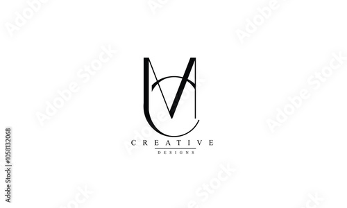 Alphabet letters Initials Monogram logo MC CM M C