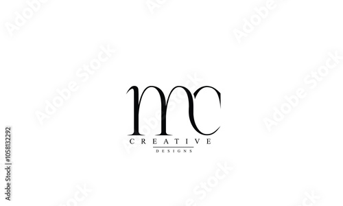 Alphabet letters Initials Monogram logo MC CM M C