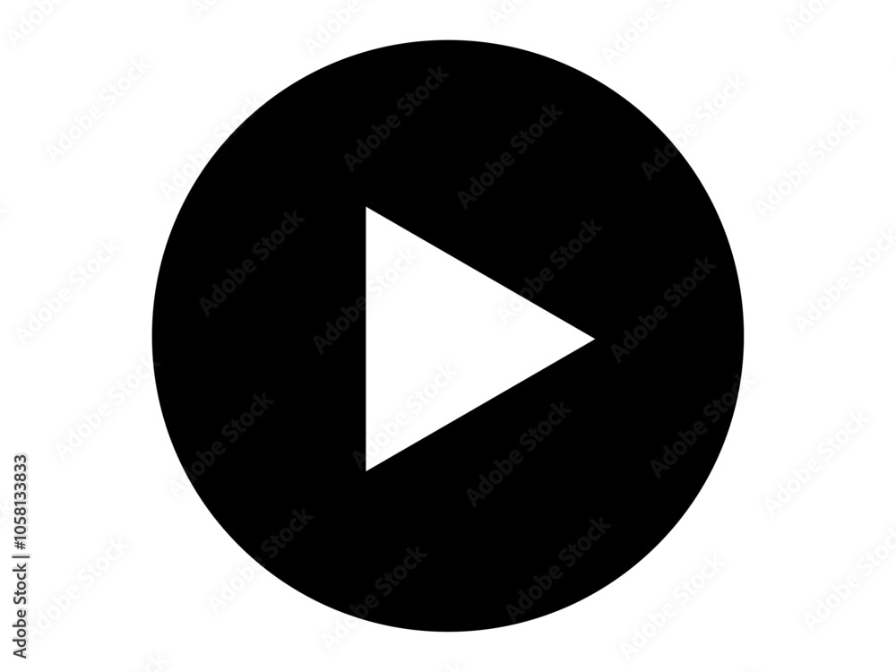 動画再生ボタンのアイコン(白黒) 動画再生ボタンのアイコン(白黒)