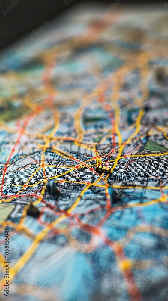 Artistic Representation of a Railway Map Artistic Representation of a Railway Map
