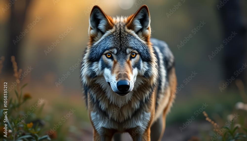 Wild beauty The majestic wolf in its natural habitat Wild beauty The majestic wolf in its natural habitat