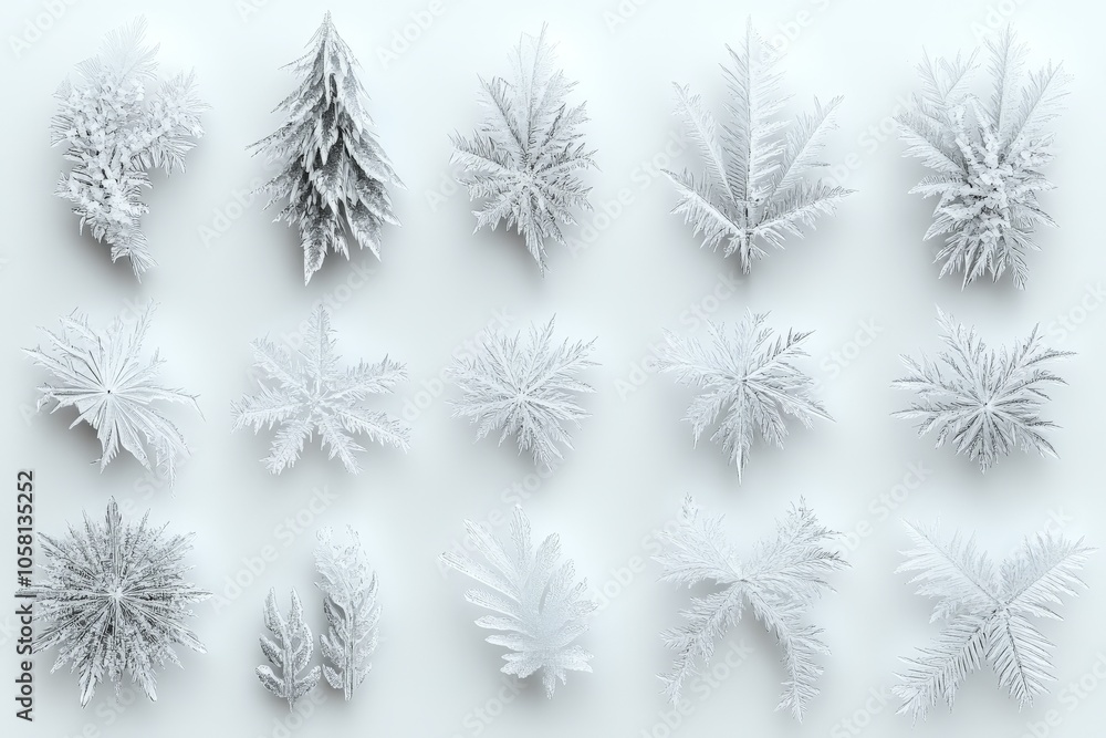 Frosted leaves with intricate ice patterns on white background capturing winter’s delicate beauty ideal for holiday decor seasonal backgrounds or nature inspired art Frosted leaves with intricate ice patterns on white background capturing winter’s delicate beauty ideal for holiday decor seasonal backgrounds or nature inspired art