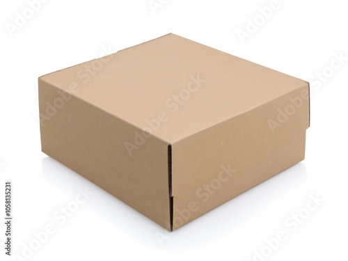 cardboard box isolated on white background