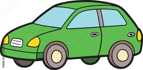 a cng car vector on white background photo