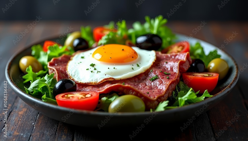 Deliciously balanced meal ready to be savored Deliciously balanced meal ready to be savored