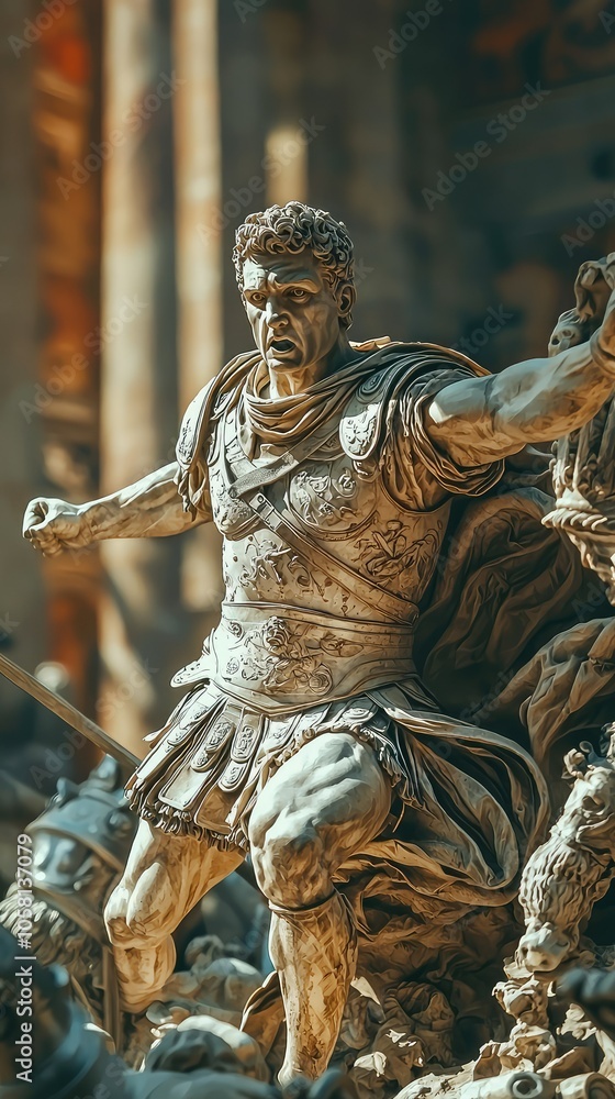 Engaging Representation of a Roman Statue Engaging Representation of a Roman Statue