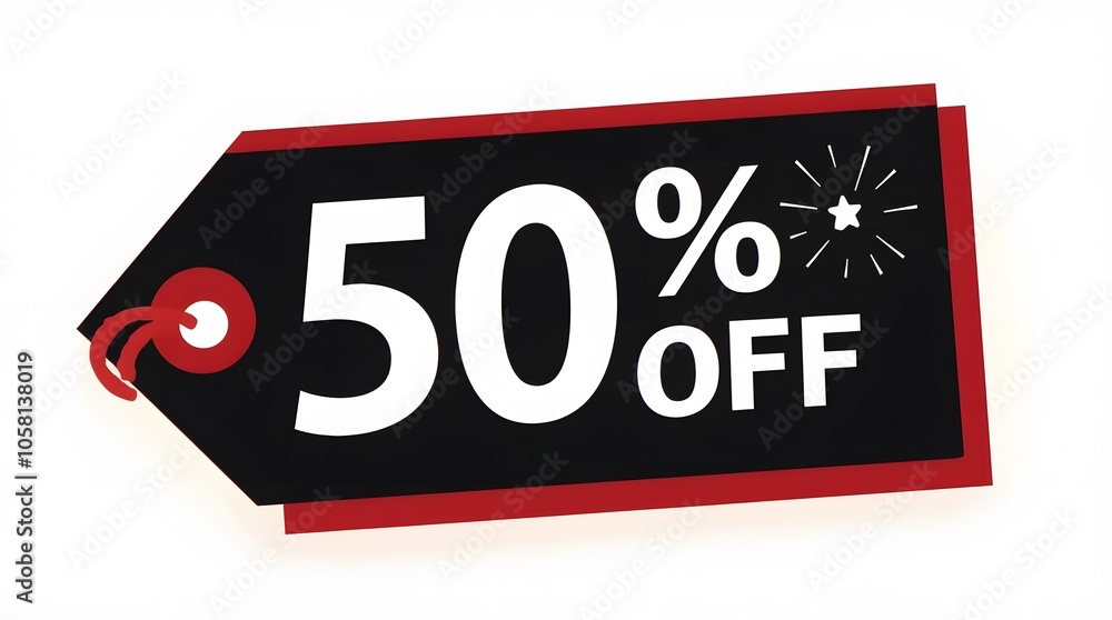 50% Off Sale Poster with Bold Text on White Background
50% Off Sale Poster with Bold Text on White Background