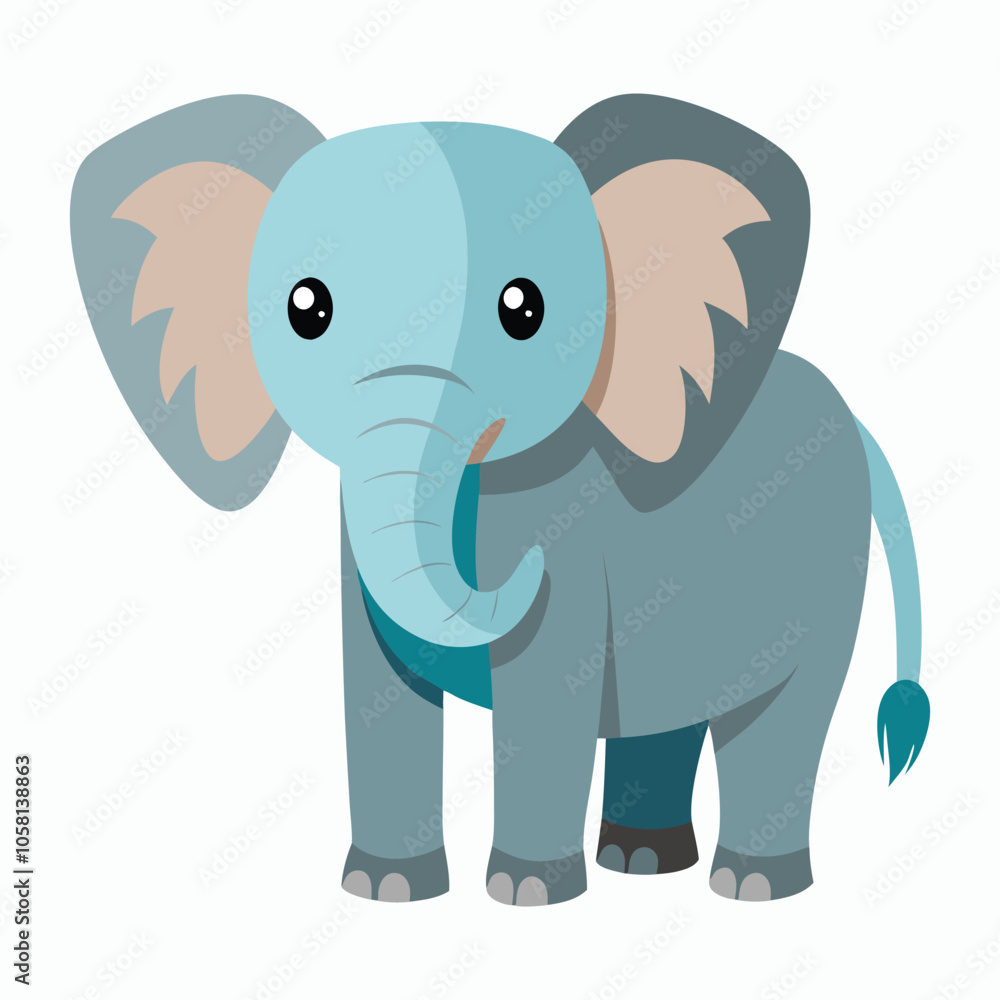 a elephant on white background a elephant on white background