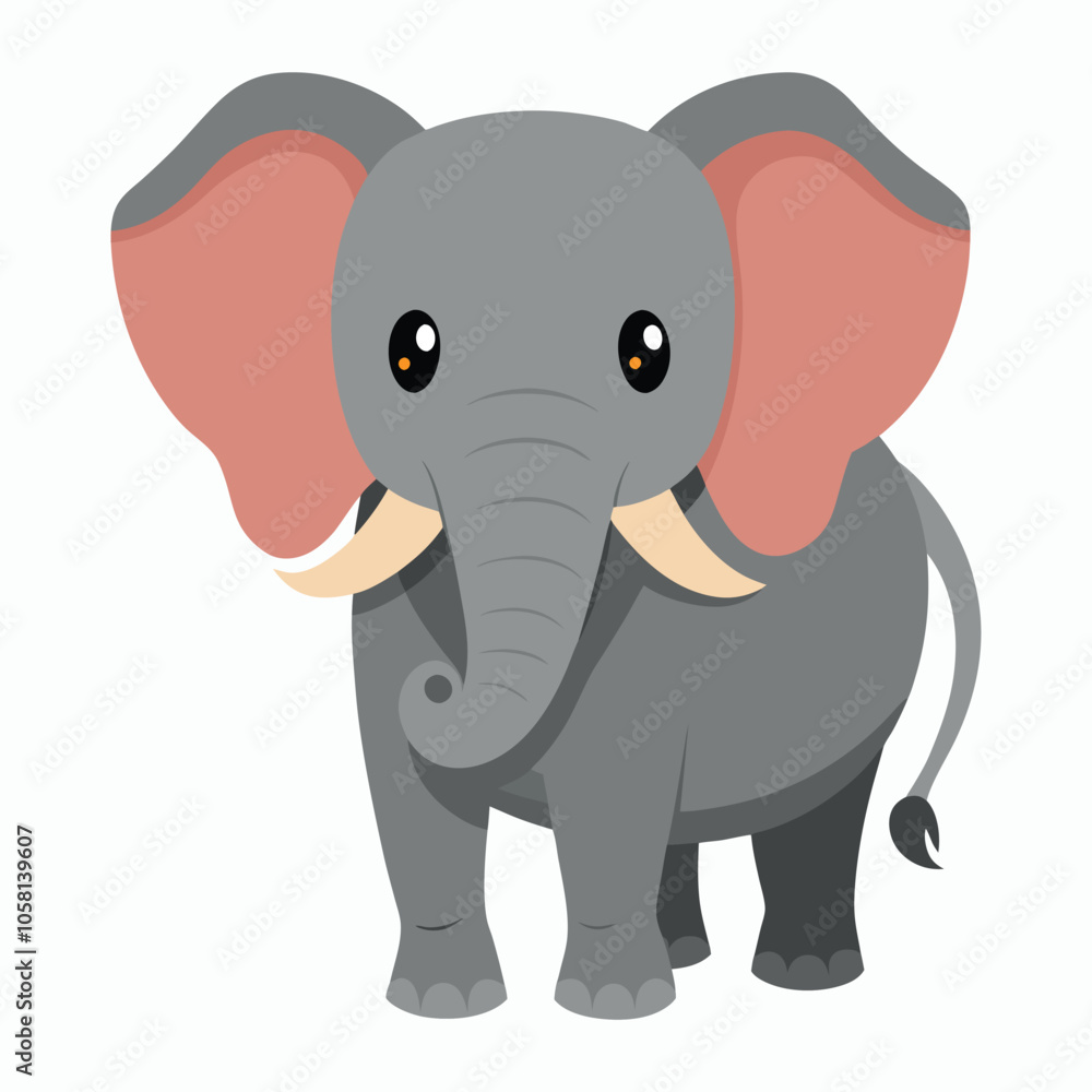 Naklejka premium a elephant on white background