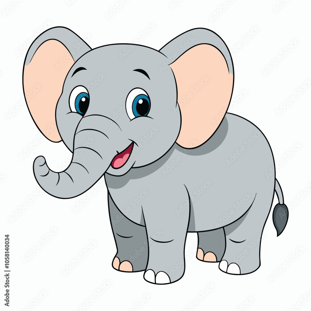 Obraz premium a elephant on white background