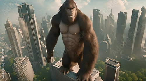 Giant Gorilla in the City
