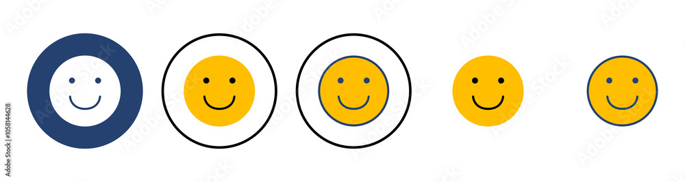 Fototapeta premium smile icon vector. smile emoticon icon. feedback