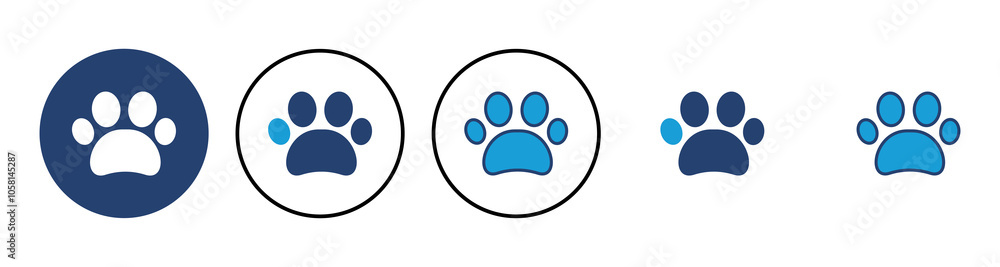 Paw icon vector. paw print icon vector. dog or cat paw Paw icon vector. paw print icon vector. dog or cat paw