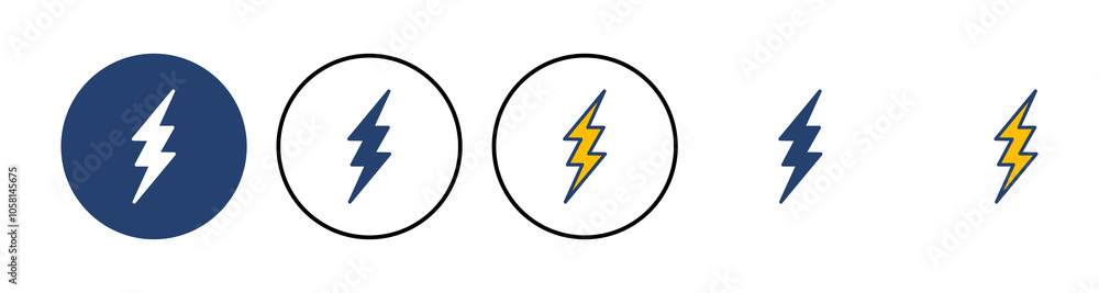 Lightning icon vector. electric icon vector. power icon. energy sign Lightning icon vector. electric icon vector. power icon. energy sign