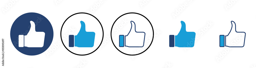 Thumbs up icon vector. Hand like. Like icon vector. Thumbs up icon vector. Hand like. Like icon vector.