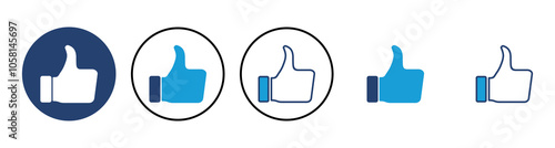 Thumbs up icon vector. Hand like. Like icon vector.