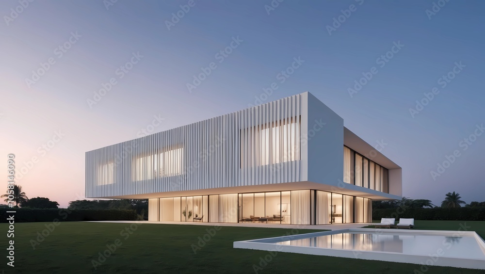 Obraz premium spacious stylish minimalist building design