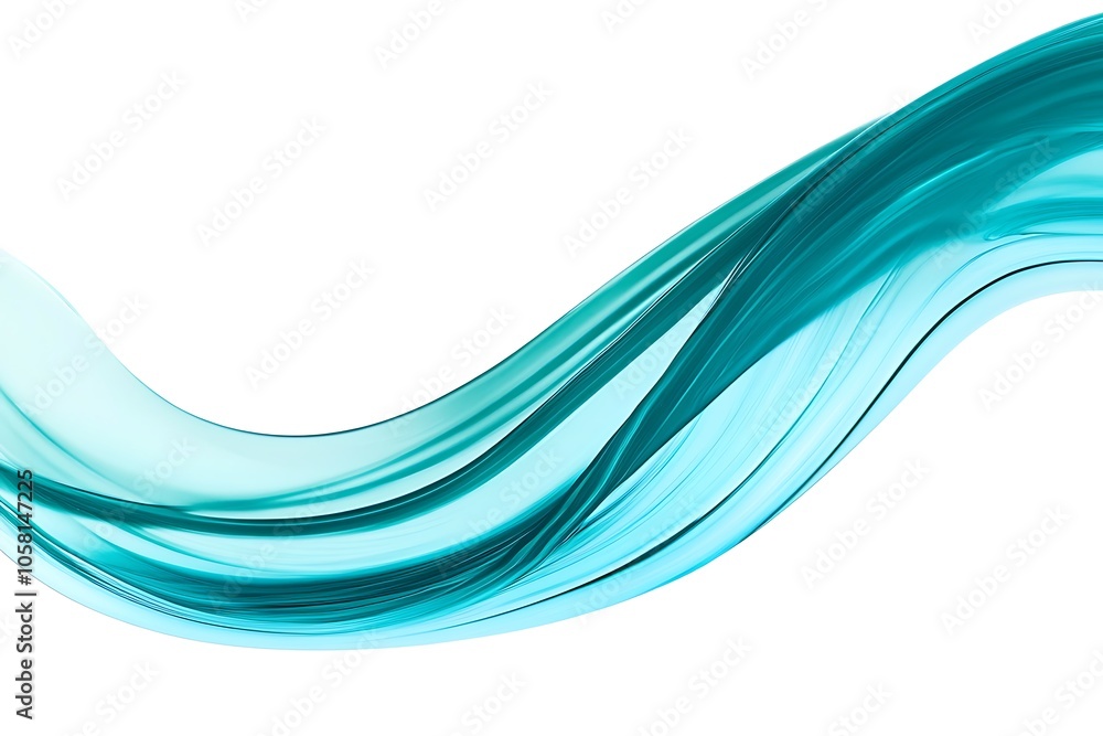 custom made wallpaper toronto digitalAbstract Teal curve isolated on white background