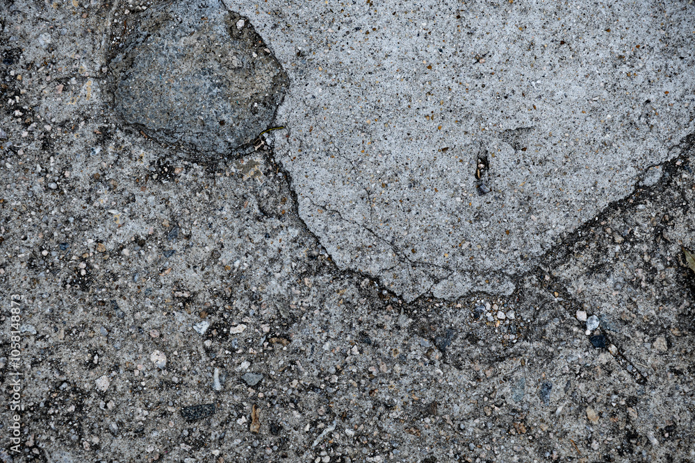 Old rough concrete floor with broken appearance Old rough concrete floor with broken appearance