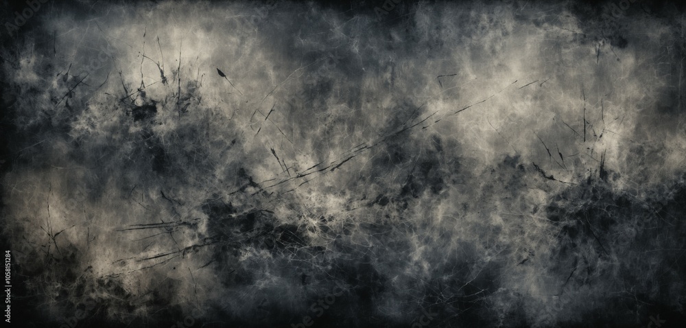 Abstract dark grunge texture with layers of smoky gray and black, featuring distressed scratches and weathered details Abstract dark grunge texture with layers of smoky gray and black, featuring distressed scratches and weathered details