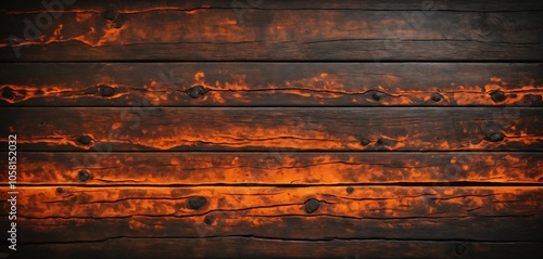 Burnt wood-style grunge background with flame-textured marks, darkened edges, and glowing orange specks in a rustic look