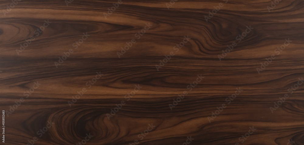 Dark walnut wood texture with deep, swirling grains, warm chocolate brown tones, and a polished finish Dark walnut wood texture with deep, swirling grains, warm chocolate brown tones, and a polished finish
