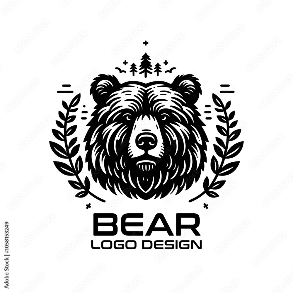 Bear Vector Logo Design Bear Vector Logo Design