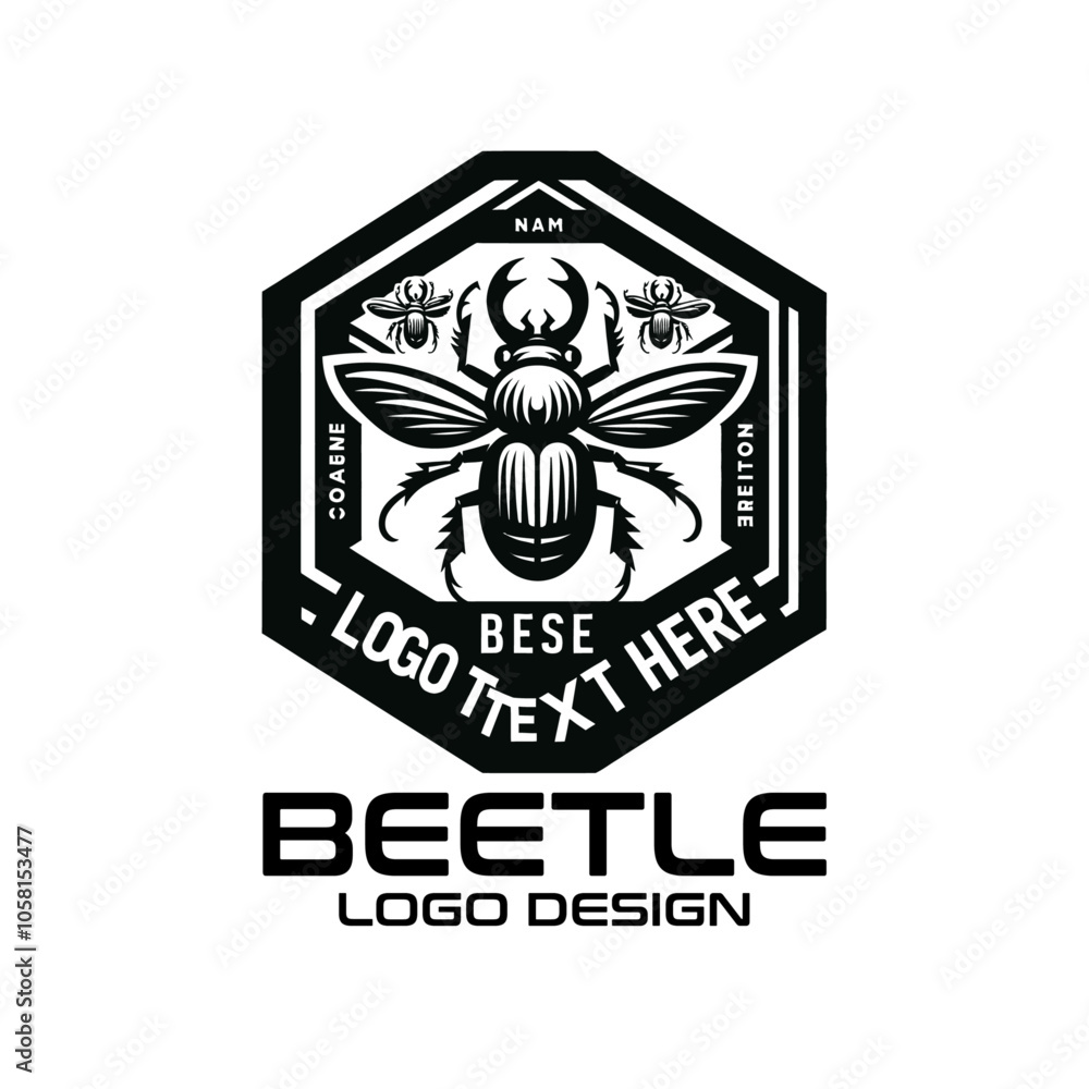 Obraz premium Beetle Vector Logo Design