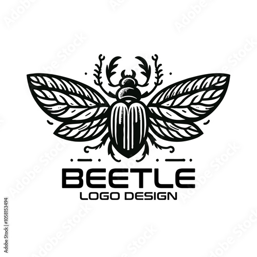 Beetle Vector Logo Design 