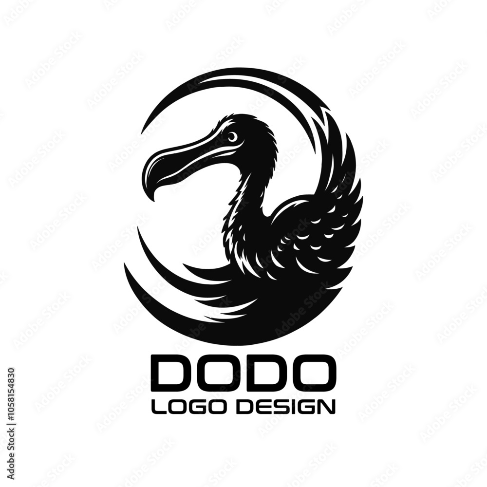 Fototapeta premium Dodo Bird Vector Logo Design