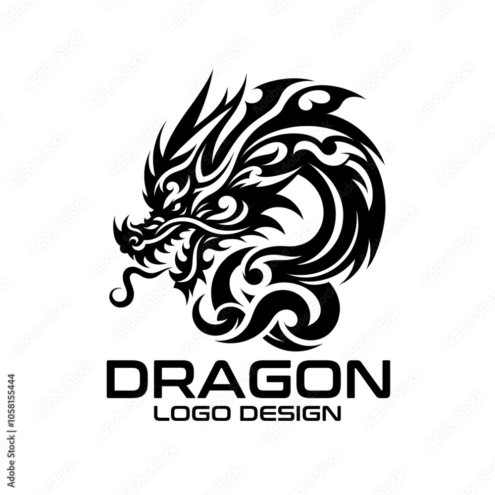 Dragon Vector Logo Design Dragon Vector Logo Design