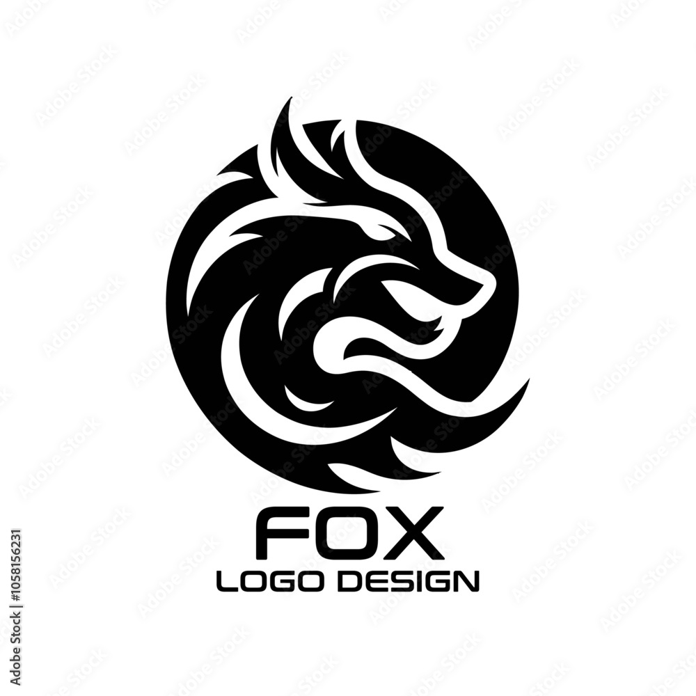 Naklejka premium Fox Vector Logo Design