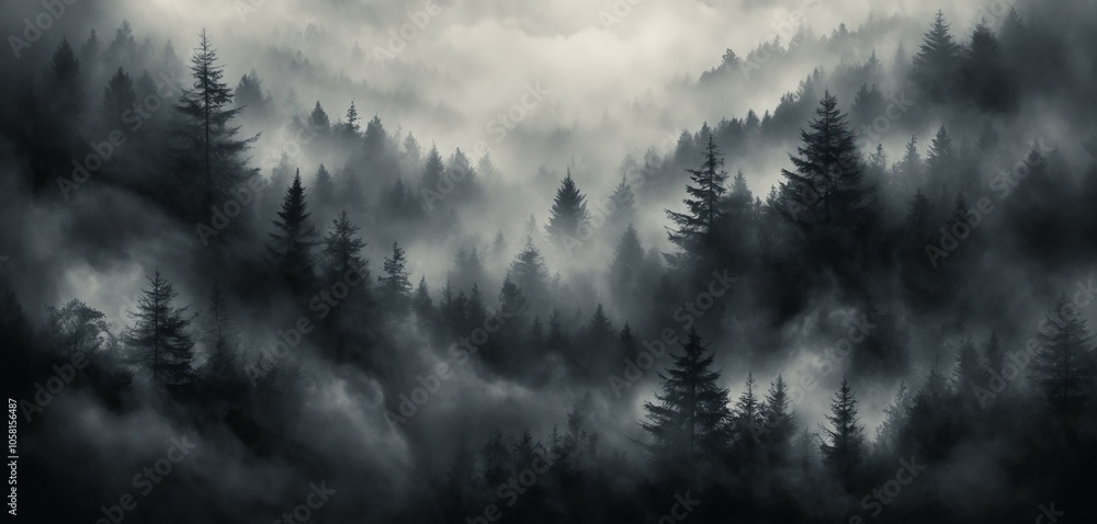 Mysterious smoky background with layers of dark, foggy textures, blending into charcoal and deep gray Mysterious smoky background with layers of dark, foggy textures, blending into charcoal and deep gray